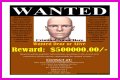 Fake name on a wanted poster