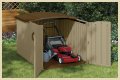 Storage building for a lawn mower